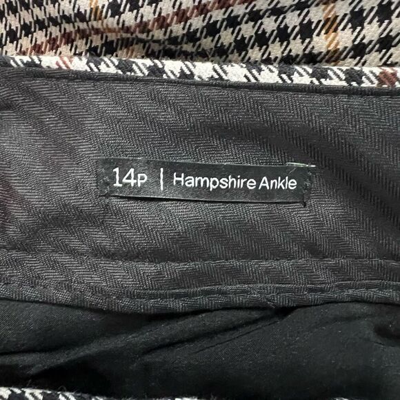 Talbots Hampshire Ankle Multicolor‎ Herringbone Print Career Dress Pants Sz 14P - Picture 3 of 9
